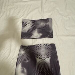 Edikted Grey and White two peice set